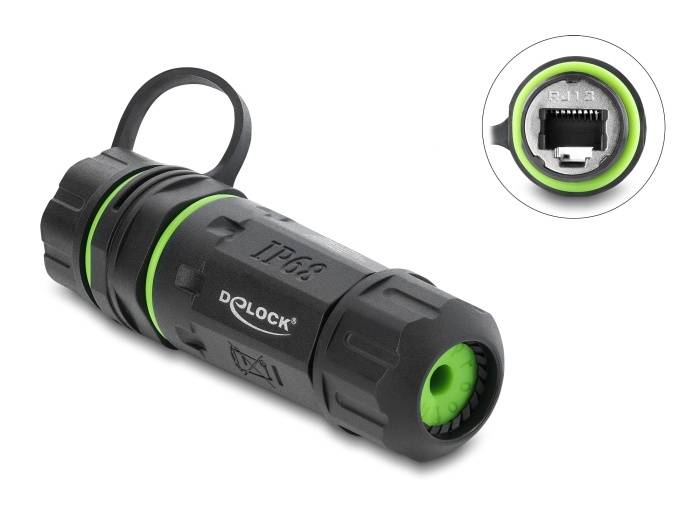 DELOCK Kabelverbinder RJ12 Bu > Bu M20 x 1,5mm wasserd. IP Multimedia-Technik Kabel