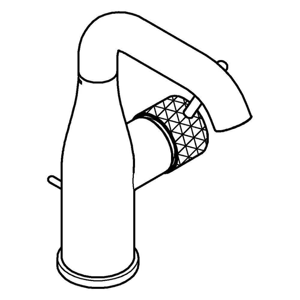 Grohe Essence Einhand-Waschtischbatterie, M-Size, Crafted Bedienungshebel, Zugstangen-Ablaufgarnitur, crafted Cool