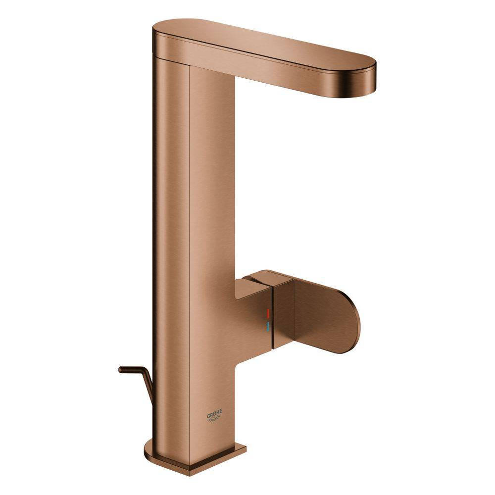Grohe Waschtischarmatur Plus, L-Size, Einhebelmischer, ausziehbarer Auslauf, Zugstangen-Ablaufgarnitur, Warm Sunset