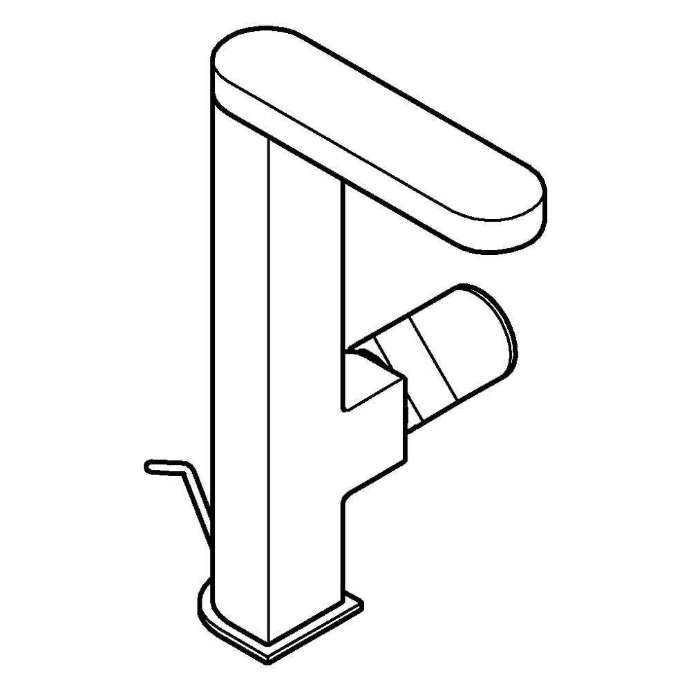 Grohe Waschtischarmatur Plus, L-Size, Einhebelmischer, ausziehbarer Auslauf, Zugstangen-Ablaufgarnitur, Warm Sunset