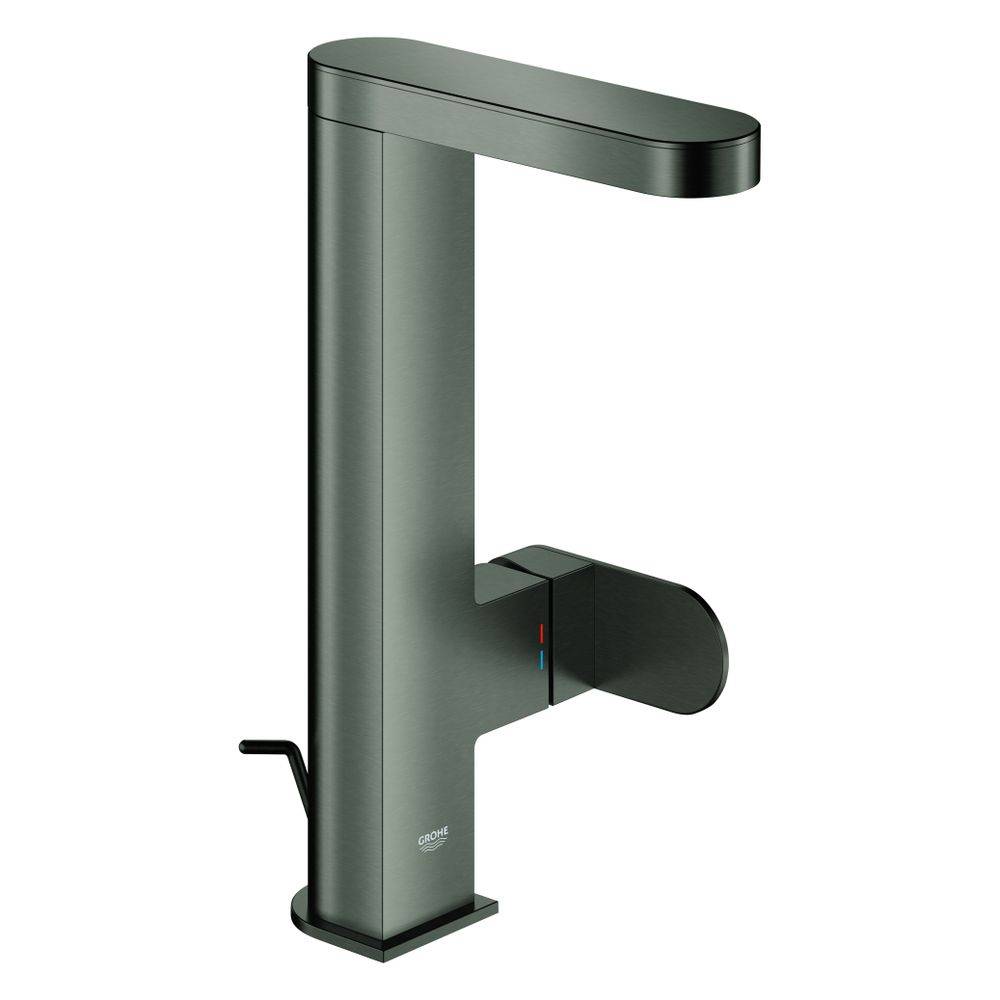 Grohe Plus Einhand-Waschtischbatterie, L-Size, 1-Loch-Montage, ausziehb. Auslauf, Zugstangen-Ablaufgarnitur, Hard
