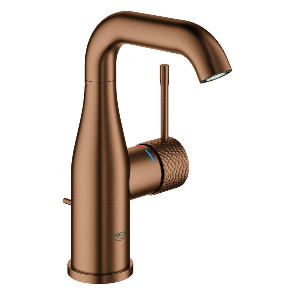 Grohe Waschtischarmatur Essence, M-Size, Ablaufgarnitur 1¼", Crafted Warm Sunset gebürstet, 1 Stk.