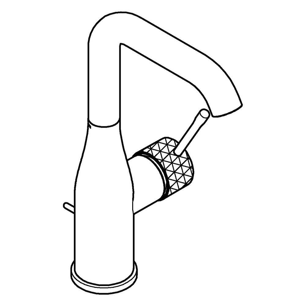 Grohe Waschtischarmatur Essence, L-Size, Einhebelmischer, Ablaufgarnitur 1¼", Crafted Chrom, 1 Stk.