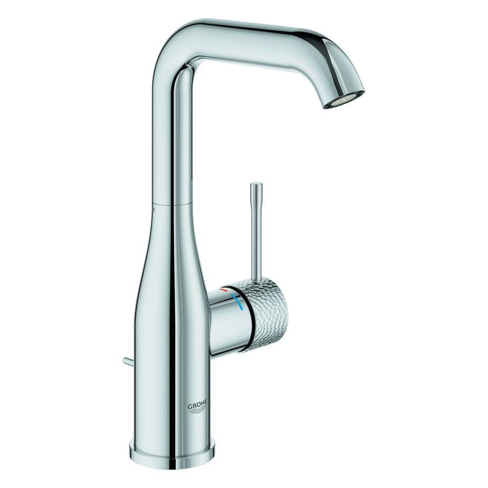 Grohe Waschtischarmatur Essence, L-Size, Einhebelmischer, Ablaufgarnitur 1¼", Crafted Chrom, 1 Stk.