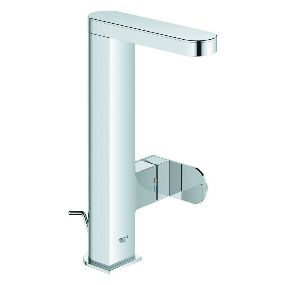 Grohe Waschtischarmatur Plus, L-Size, ausziehbarer Auslauf, Zugstangen-Ablaufgarnitur, Chrom, 1 Stk.