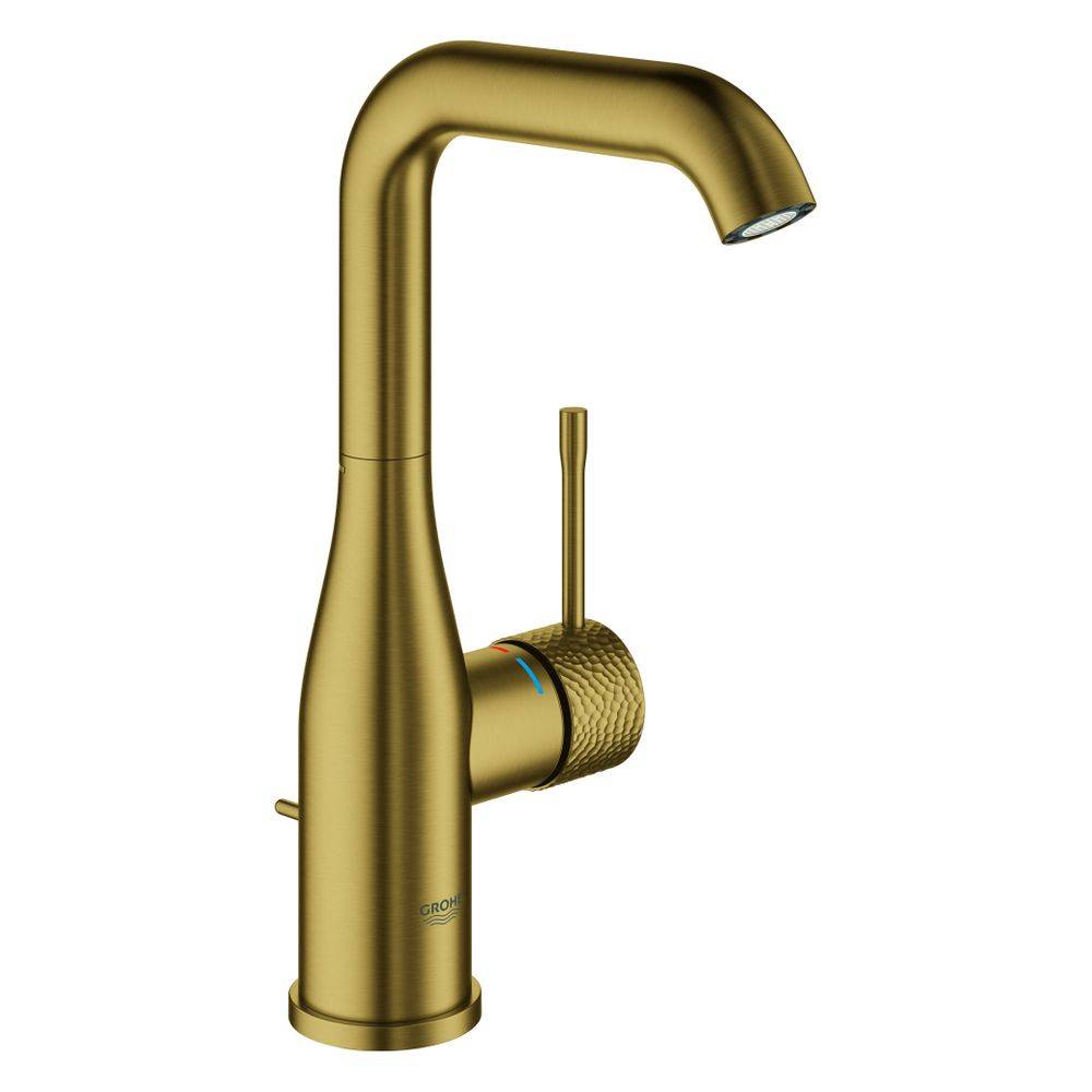 Grohe Waschtischarmatur Essence, L-Size, Einhebelmischer, Ablaufgarnitur 1¼", Crafted Cool Sunrise gebürstet, 1 Stk.