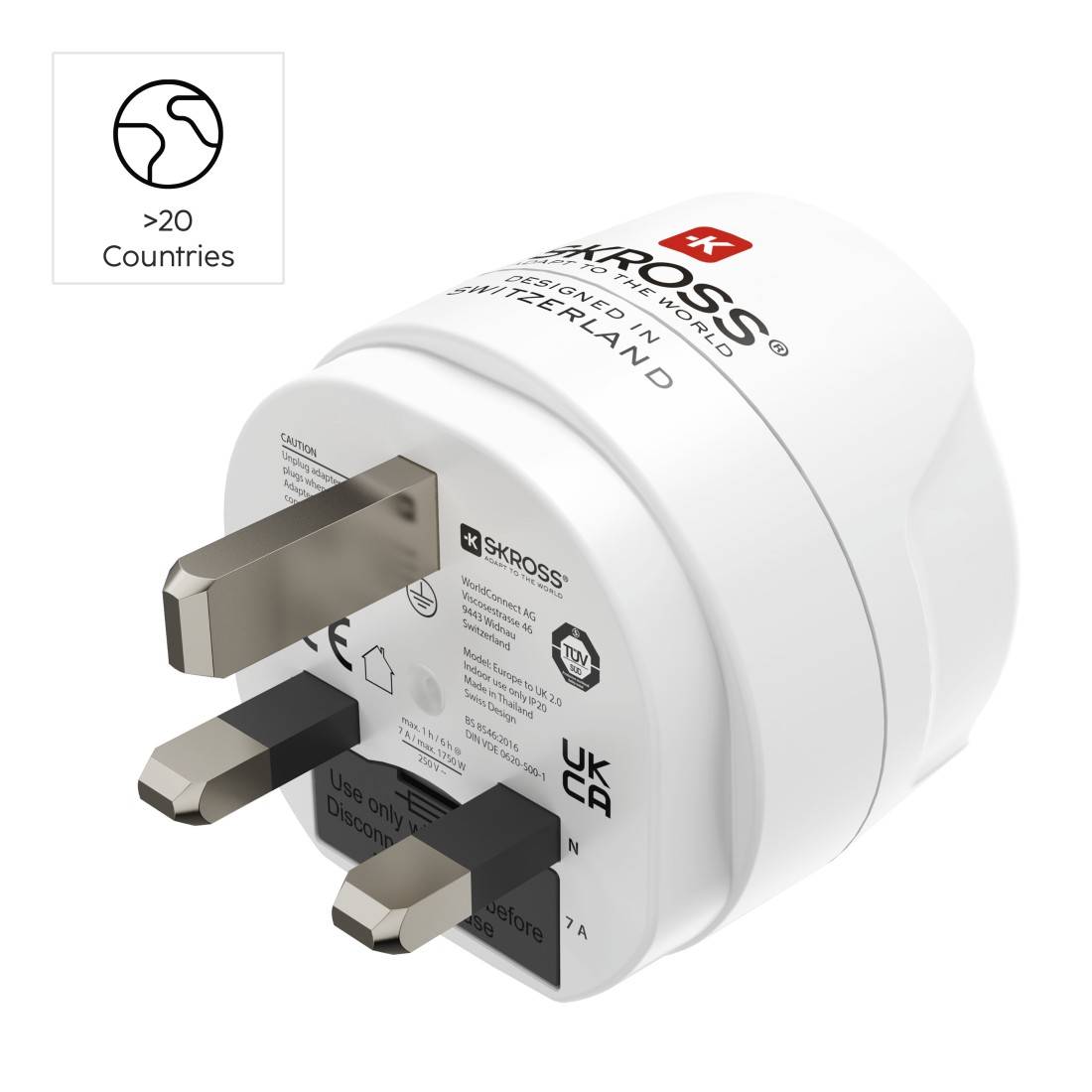 hama 00223486 Reiseadapter Typ G, 3-polig, für England, Commonwealth und UK