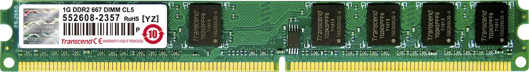 Transcend JM667QLU-1G PC-Arbeitsspeicher Modul 1 GB 1 x 1 GB 667 MHz 240pin DIMM CL5 5-5-15 JM667QLU-1G