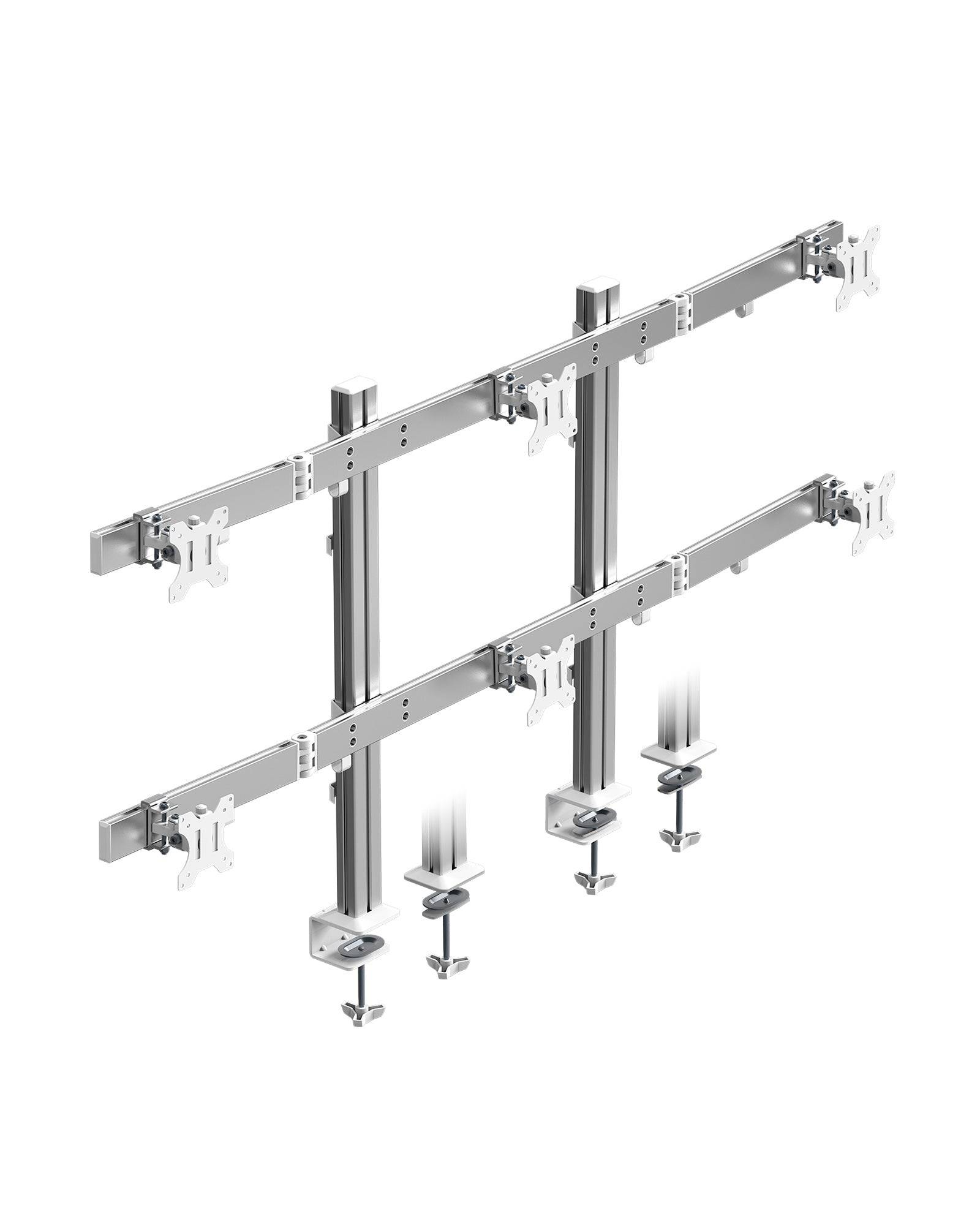 Monitorständer IcyBox für 6x 32" Monitore Diamond Stand 666