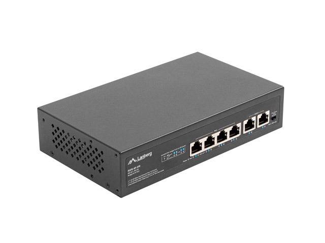 Lanberg RSFE-4P-2FE-60 - Switch - unmanaged - 2 x 10/100 (Uplink)