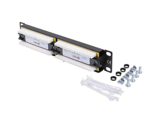 Lanberg PPU6-9012-B Lanberg Patchpanel 12-Port 1U 10" Cat. 6 UTP schwarz