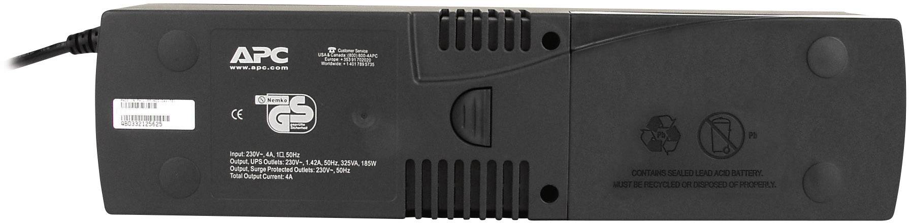 APC by Schneider Electric BE325-GR Back-UPS USV 325 VA