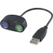 Renkforce USB / PS/2 Tastatur/Maus Adapter [1x USB 1.1 Stecker A - 2x PS/2-Buchse] 20.00cm Schwarz