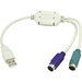 LogiLink USB 1.1 Câble de raccordement [1x USB 1.1 type A mâle - 2x PS/2 femelle]