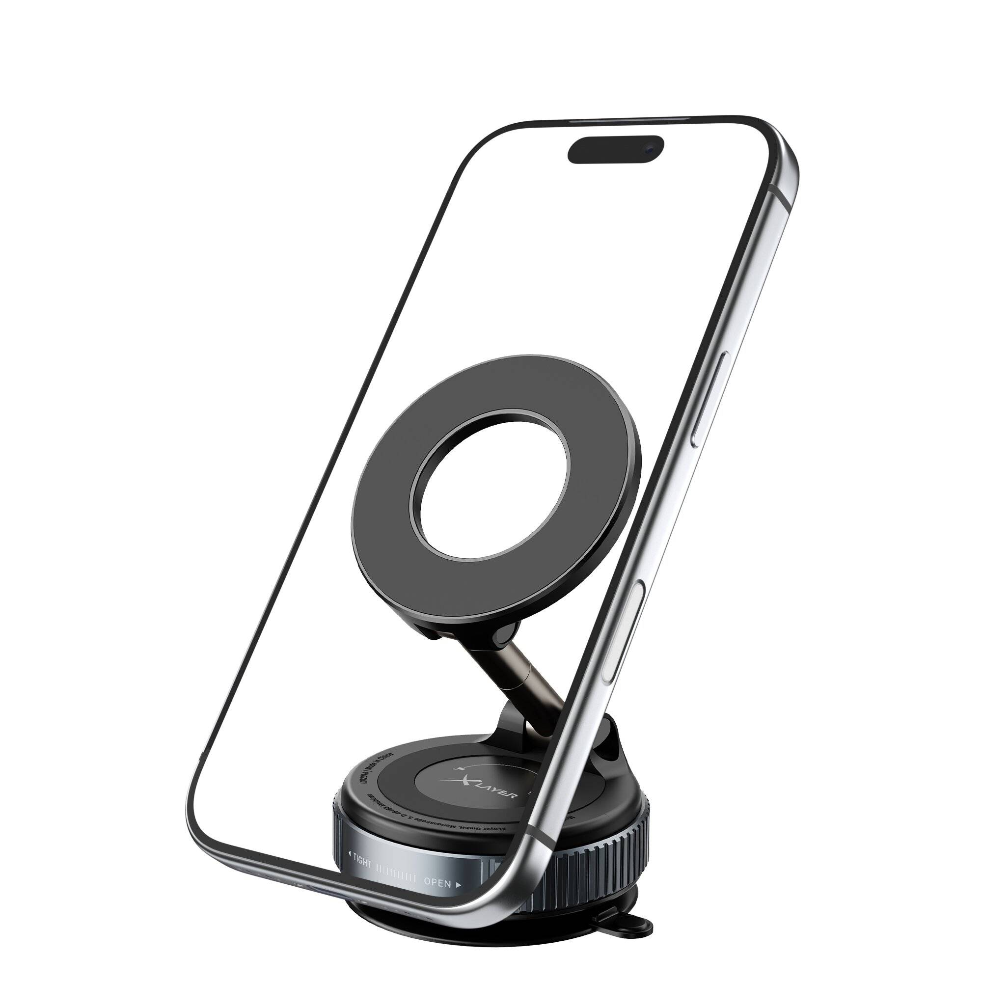 Halterung XLayer Smartphone Magnetisch mit Saugnapf schwarz