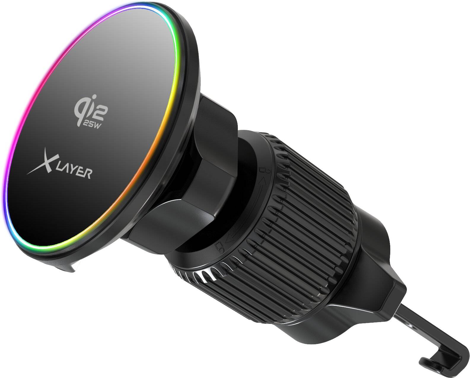 Ladegerät XLayer Wireless Qi2.2 Kfz Halterung für Lüftungsgitter schwarz