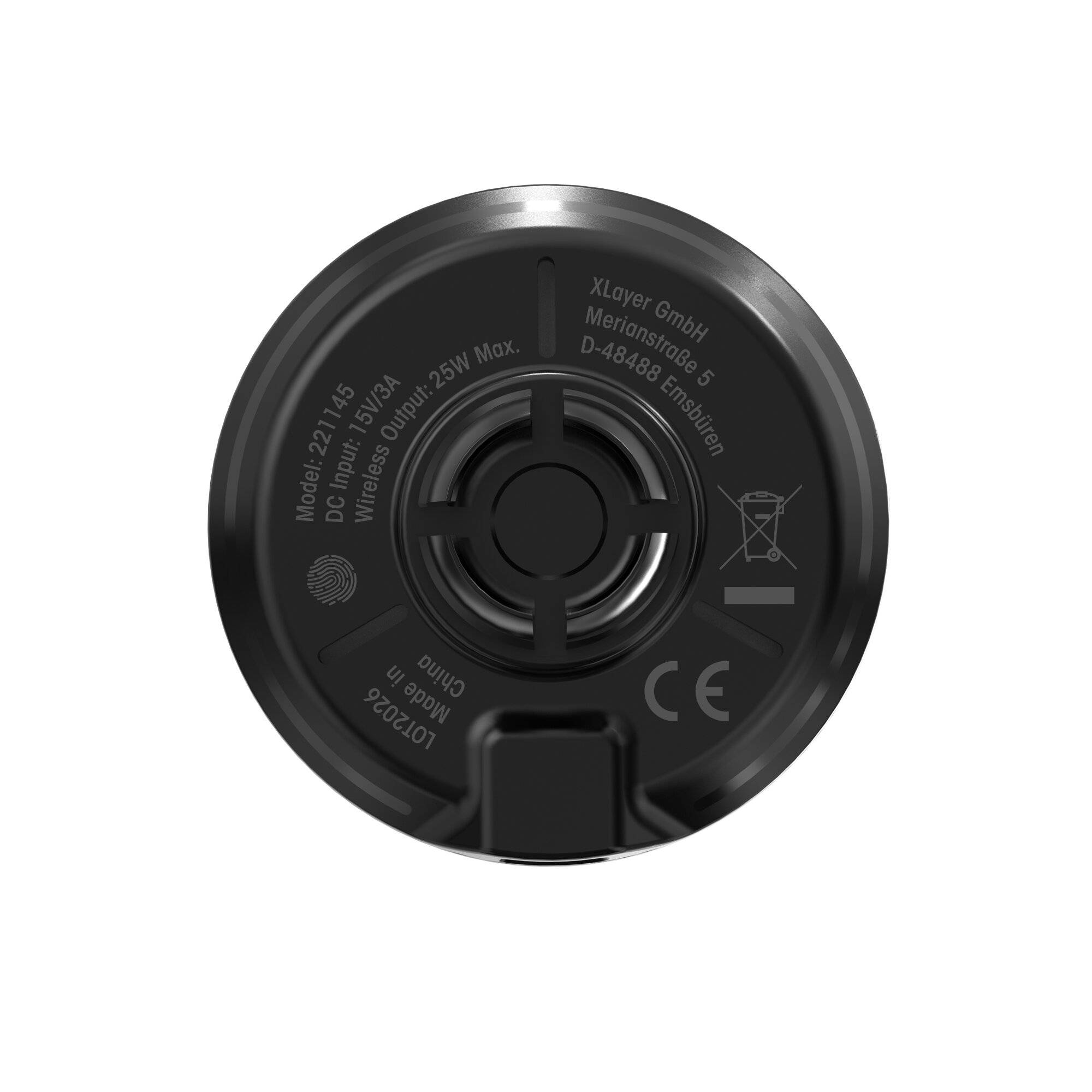 Ladegerät XLayer Wireless Qi2.2 Kfz Halterung für Lüftungsgitter schwarz