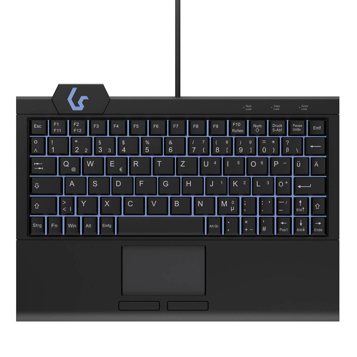KeySonic Super-Mini-TAS Touchpad,B-light,BK, KSK-3210ELU(UK) Eingabe / Ausgabe Mäuse & Tastaturen
