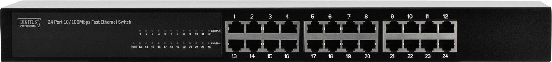Digitus DN-60021-1 Netzwerk Switch RJ45 24 Port 100 MBit/s