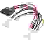 Renkforce Strom Y-Adapter [1x IDE-Strom-Stecker 4pol. - 1x SATA-Strom-Buchse 15pol., IDE-Strom-Buchse 4pol.] 0.15m Schwarz, Rot