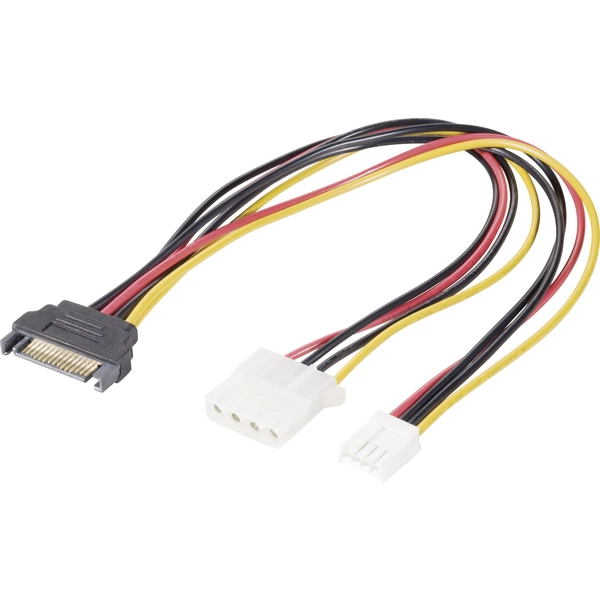 Renkforce Strom Y-Kabel [1x SATA-Strom-Stecker 15pol. - 1x IDE-Strom-Buchse 4pol., Floppy Stecker 4 Renkforce Strom Y-Kabel [1x SATA-Strom-Stecker 15pol. - 1x IDE-Strom-Buchse 4pol., Floppy Stecker 4