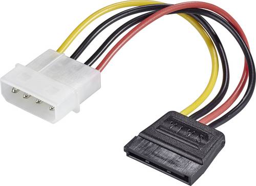 Renkforce Strom Adapter [1x IDE-Strom-Stecker 4pol. - 1x SATA-Strom-Buchse 15pol.] 0.12 m Schwarz