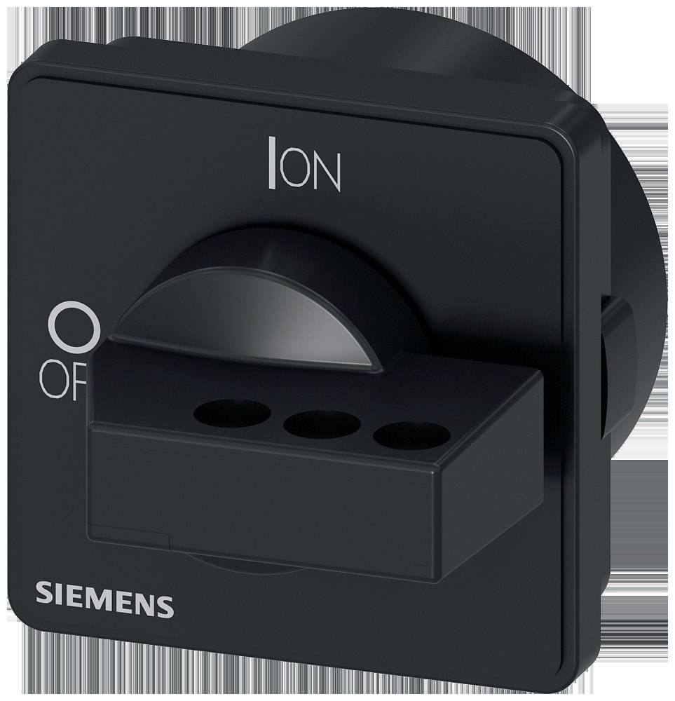 Siemens Siemens Drehantrieb, schwarz - 3LD9343-2C Drehantrieb, Betätigungsknebel schwarz, überlistbar, 66x66 mm, absperr