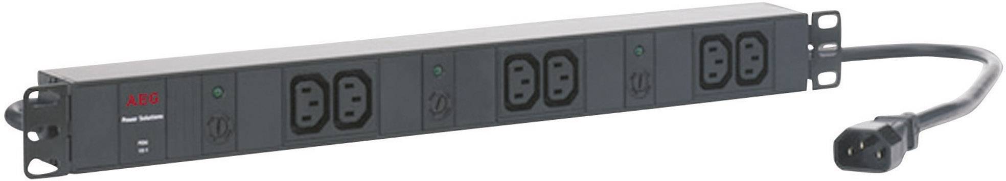 AEG Power Solutions PDU 10-1 19 Zoll Netzwerkschrank-Steckdosenleiste 1 HE Kaltgeräte-Steckdose C13 10A Schwarz
