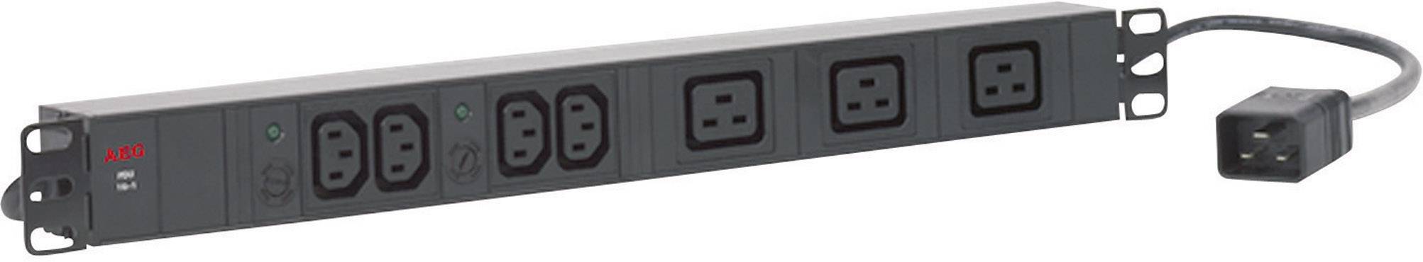 AEG Power Solutions PDU 16-1 19 Zoll  Netzwerkschrank-Steckdosenleiste  1 HE Kaltgeräte-Steckdose C13 10A, Kaltgeräte-Steckdose C19 16A   Schwarz
