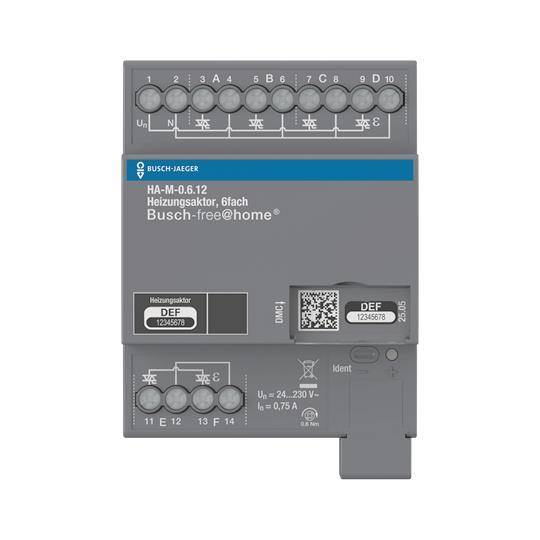 BJ Heizungsaktor 6-fach 230V HA-M-0.6.12 REG BJE f.Busch-free@home