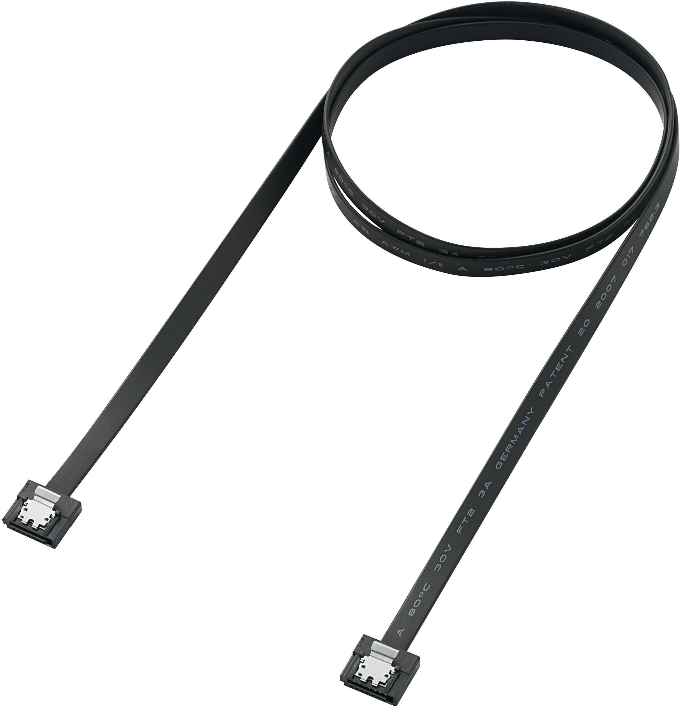 Renkforce Festplatten Anschlusskabel [1x SATA-Buchse 7pol. - 1x SATA-Buchse 7pol.] 1.00m Schwarz