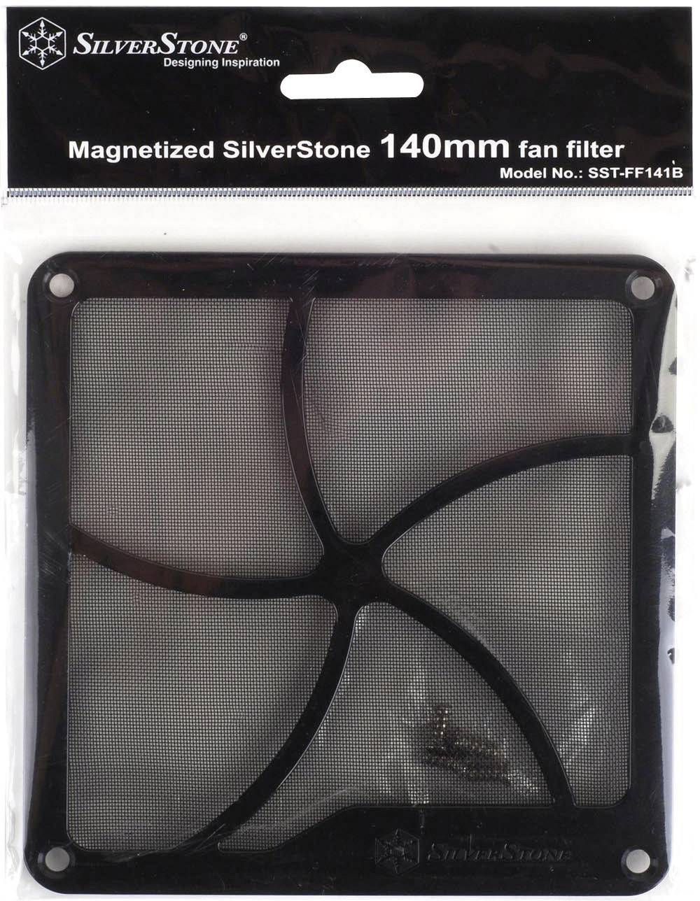 SilverStone FF141B - Lüftergitter mit Filter - Schwarz