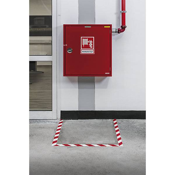 Bodenmarkierungsband DURALINE® Breite 50 mm Stärke 05 mm rot-weiß. 87193349 871933 49