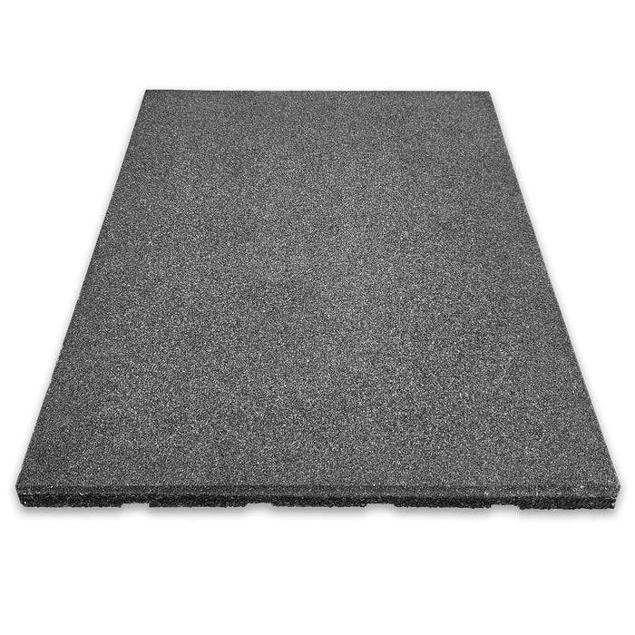 FLOORDIREKT Fallschutzmatte - Rutschfester Gummi-Bodenschutz - Grau - 50 x 50 x 3,5 cm