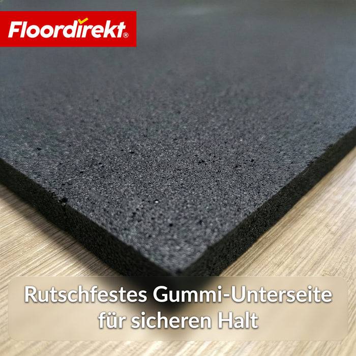 FLOORDIREKT Bodenschutzmatte - Unterlage für Fitnessgeräte - 100 x 100 x 1 cm
