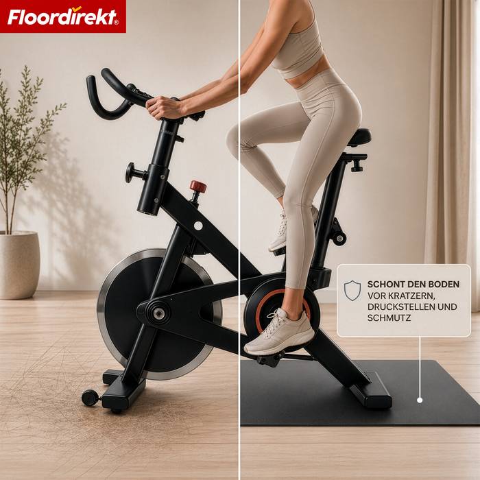 FLOORDIREKT Bodenschutzmatte Sparta - Unterlegermatte für Laufband & Crosstrainer - 200 x 90 cm