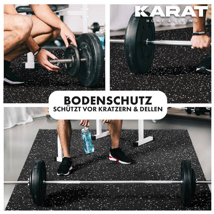 FLOORDIREKT Gymnastikmatte - Bodenschutzmatte für Fitnessgeräte - 100 x 150 cm
