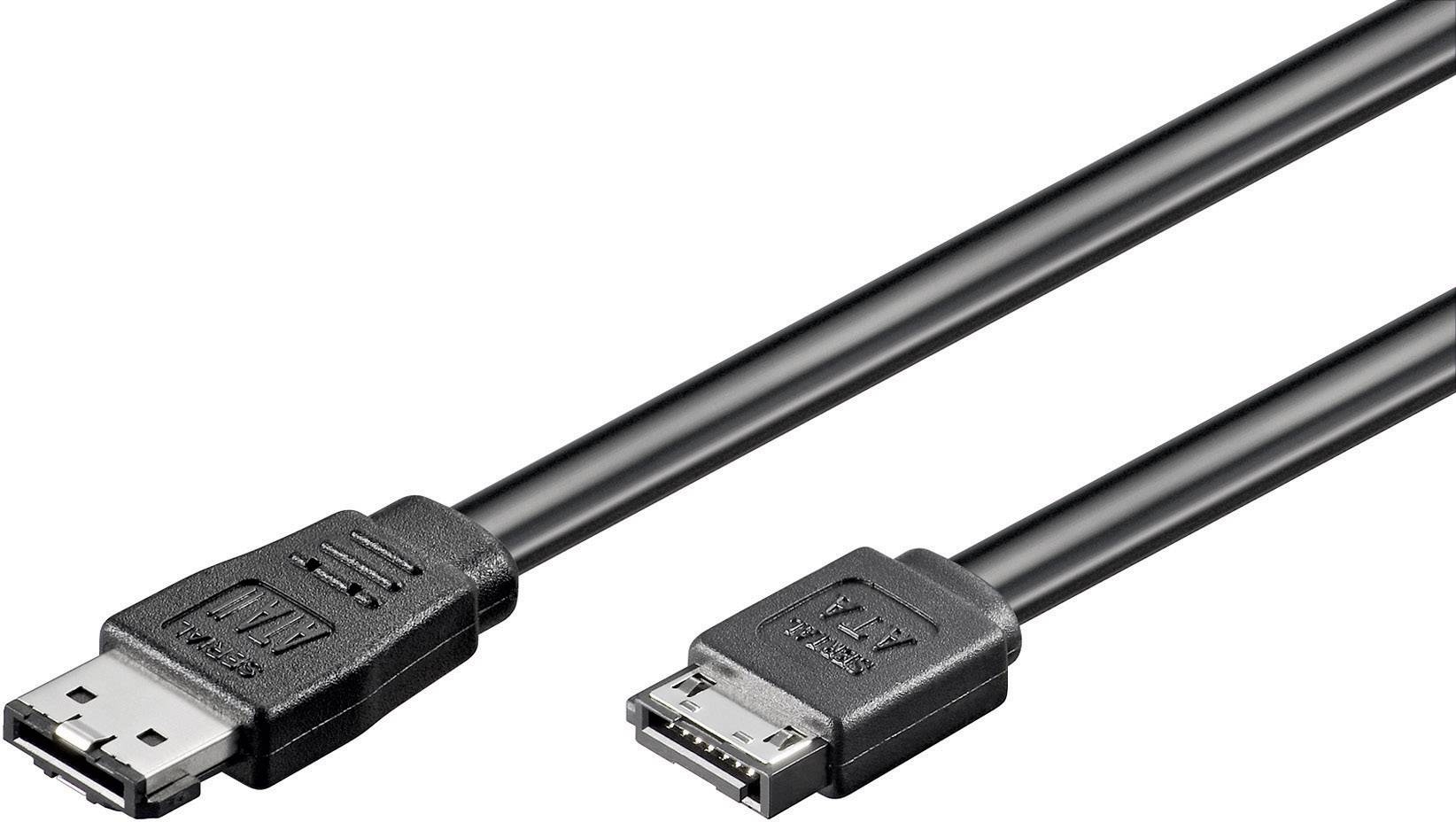 Goobay Festplatten Anschlusskabel [1x eSATA-Buchse 7pol. - 1x SATA-Buchse 7pol.] 1.50m Schwarz