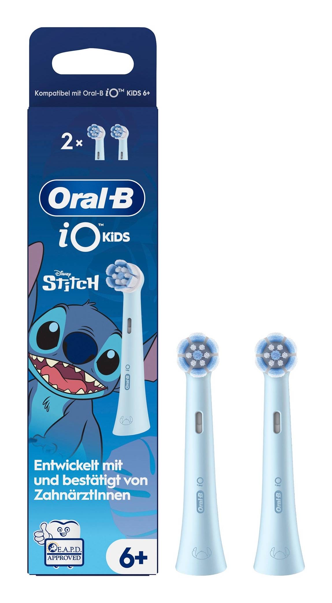 Oral-B iO Kids 6+ Disney Stitch Aufsteckbürsten 2 Stück Blau