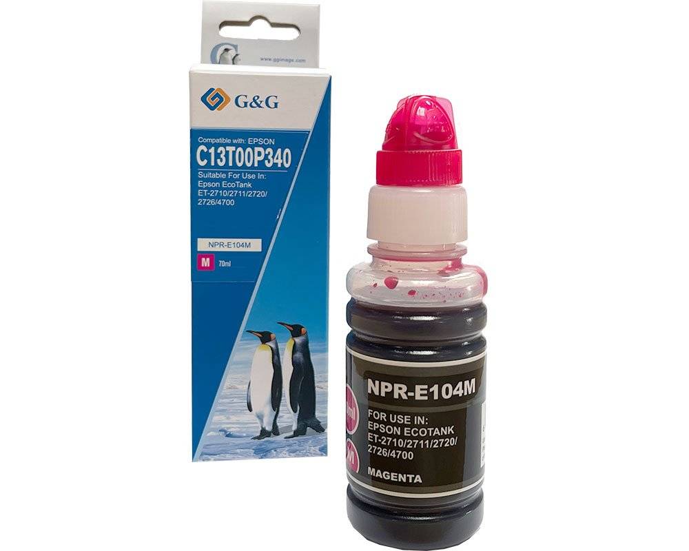 G&G EcoTank Patrone komp. mit Epson 104/C13T00P340 (70ml) M Multimedia-Technik Patronen