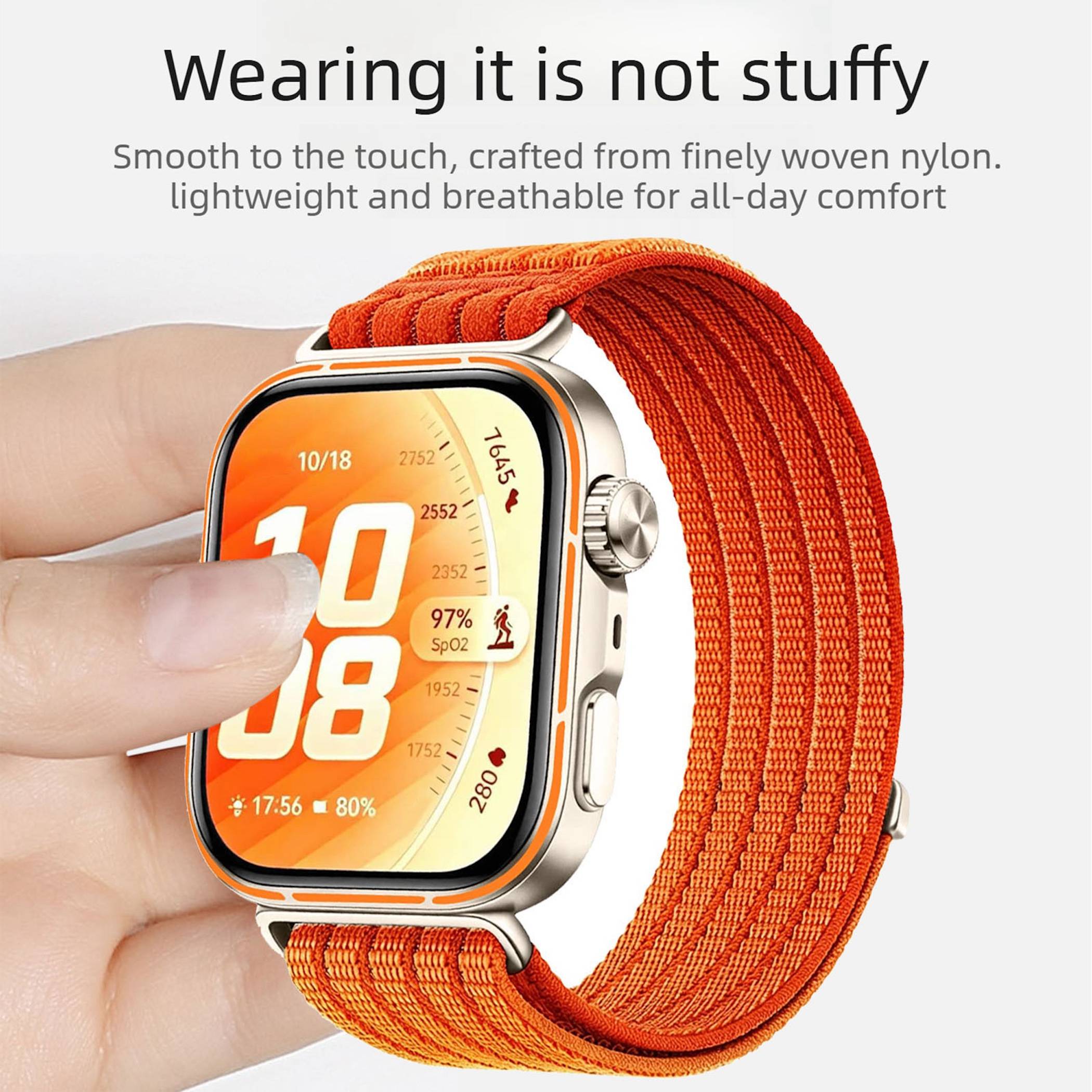 Smartwatch Armband Nylon für Huawei Watch Fit 5 4 / 5 4 Pro / 3 Klettverschluss