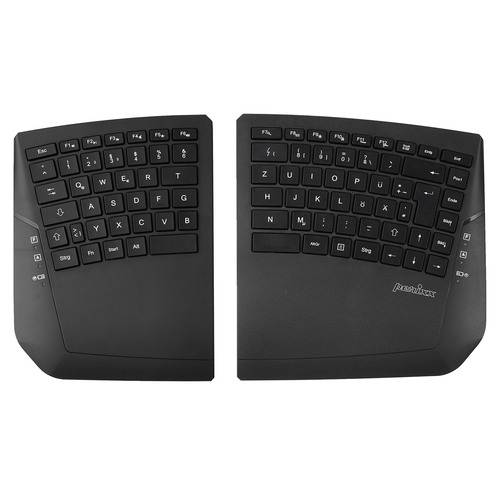 Perixx PERIBOARD-624 B DE - Kabellose ergonomische Split-Tastatur Eingabe / Ausgabe Mäuse &