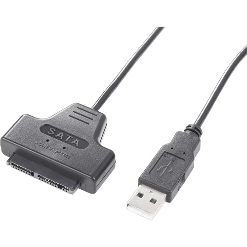 Câble adaptateur USB 2.0 à MicroSATA, 48 cm, noir