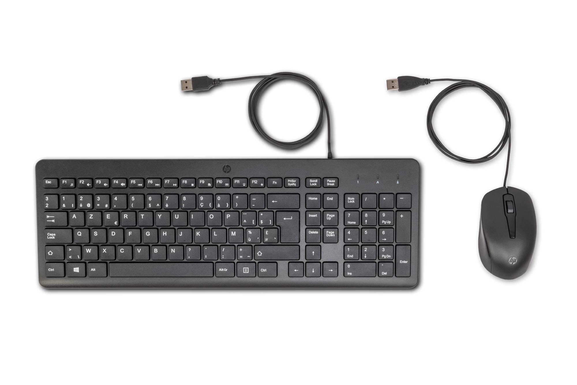 150 Wired Mouse and Keyboard, Kabelgebunden, USB, Membran Key Switch, AZERTY, Sc