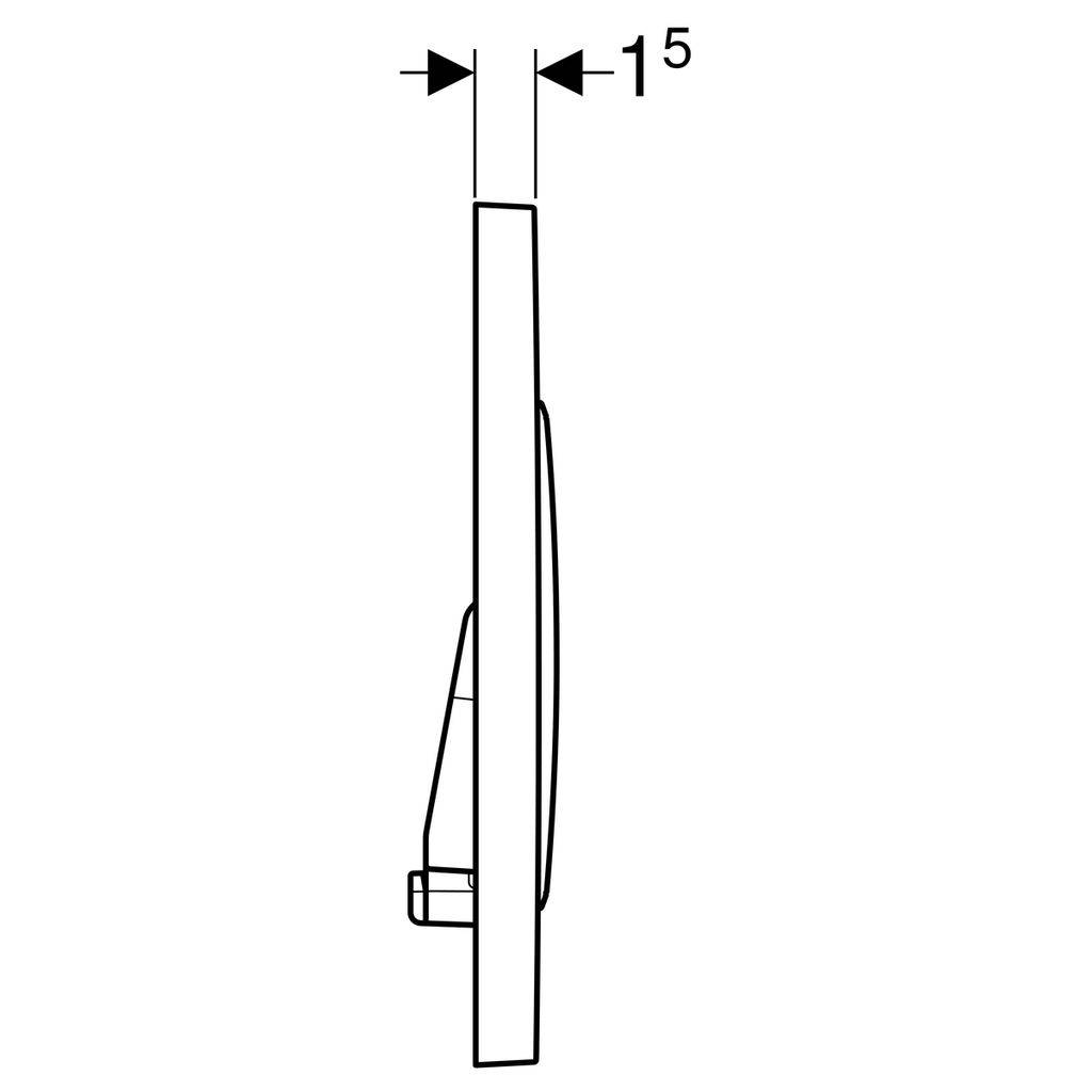 Geberit Drückerplatte Sigma20 mit 2-Mengen-Spülung, Hochglanz verchromt, Mattverchrom