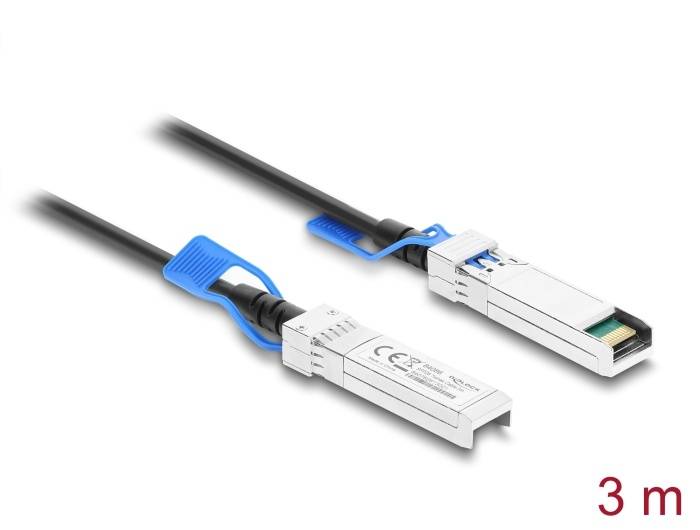 Delock Twinax Kabel SFP28 Stecker zu SFP28 Stecker 25 Gbps 3 m