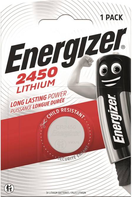 ENERGIZER Knopfzelle Lithium 3V 151499 CR2450 (1er Blister) Install.Baumaterial Hauskomm/Batt/Sicher