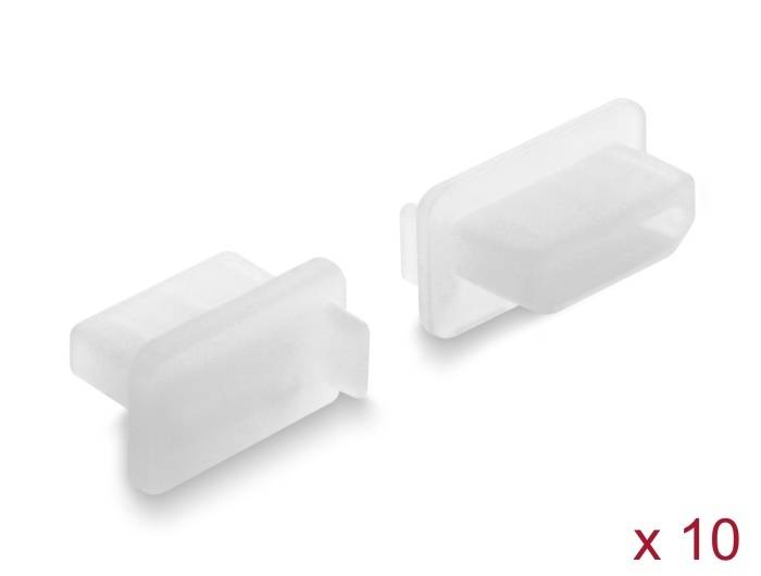 Delock Staubschutz für HDMI-A Buchse, 10 Stück, Silikon, transparent
