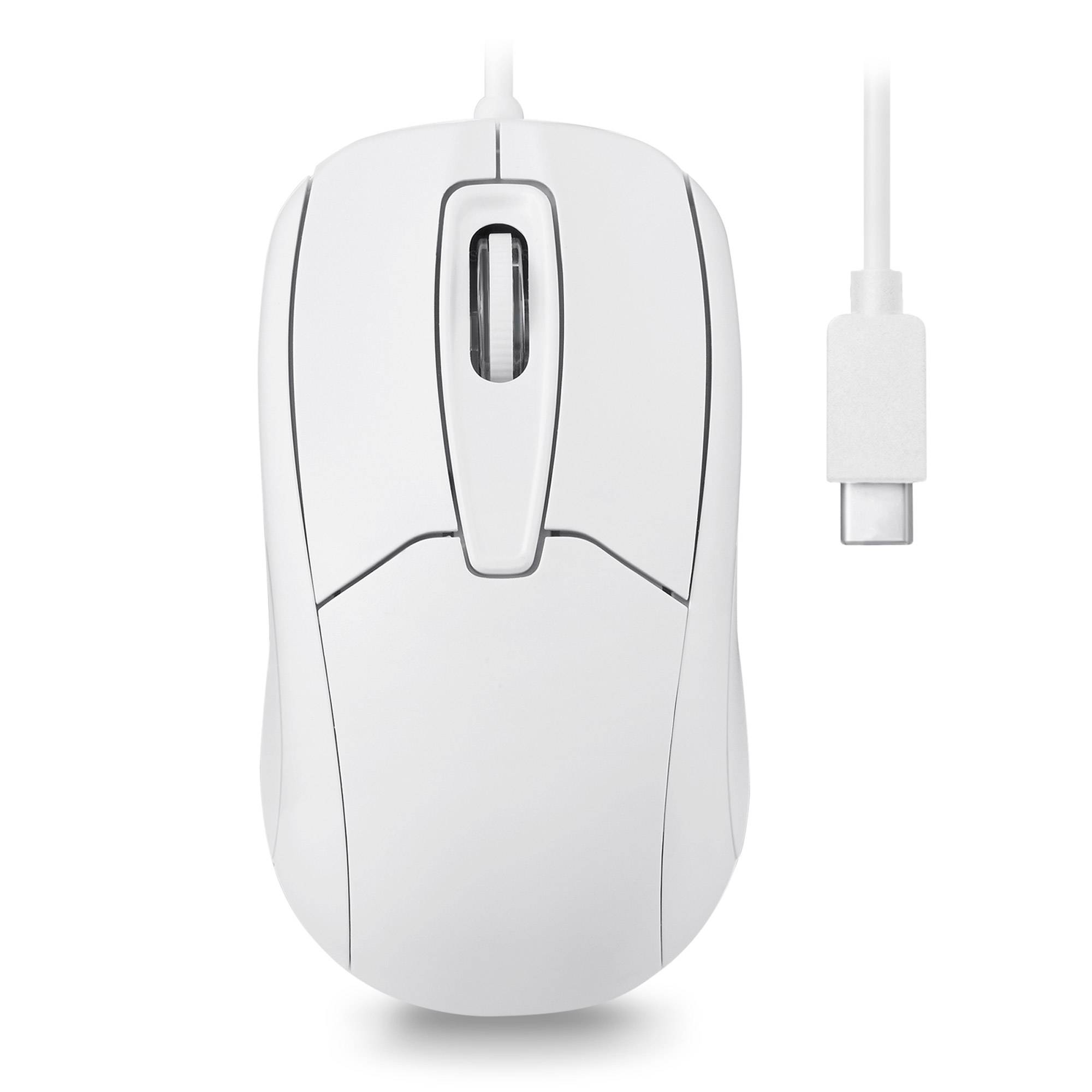 Perixx PERIMICE-209 C W kabelgebundene USB-C Maus Scrollrad weiß