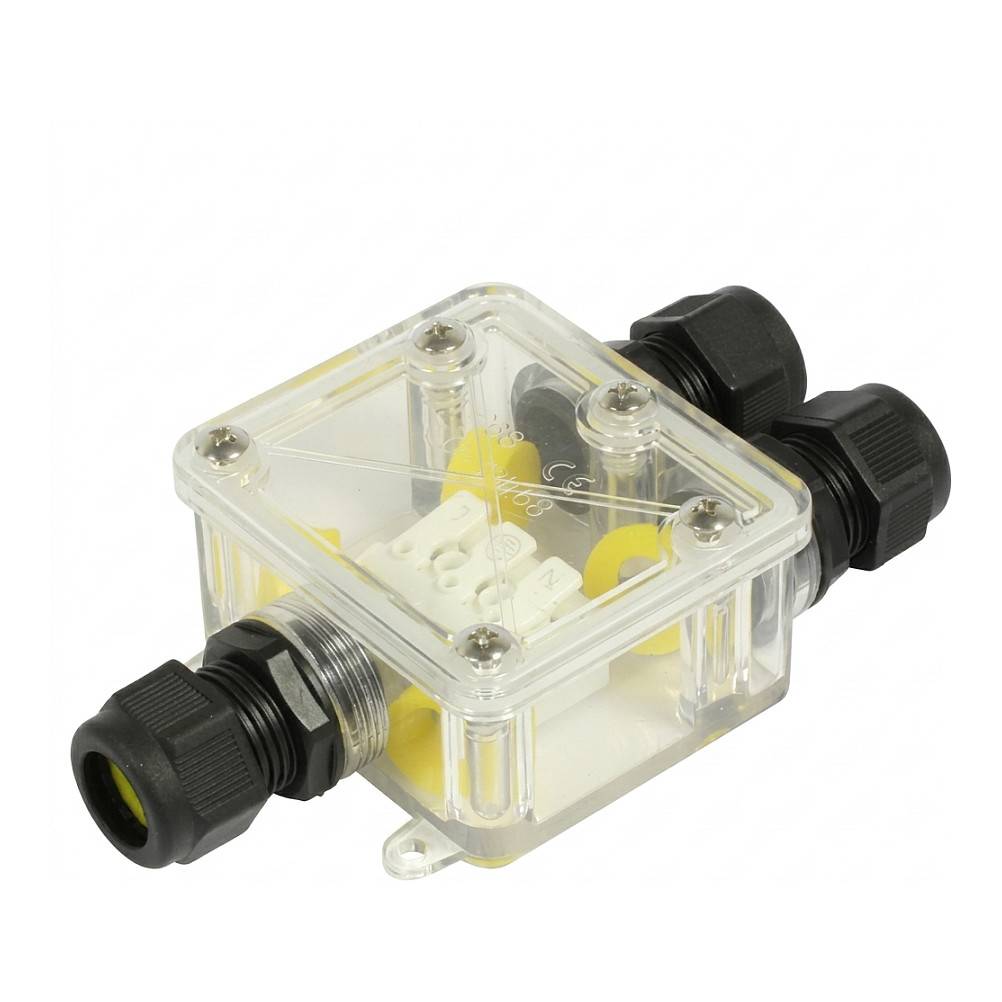 SYNERGY 21 - Outdoor Kabelverbinder IP68 Box 3 Ports transparent